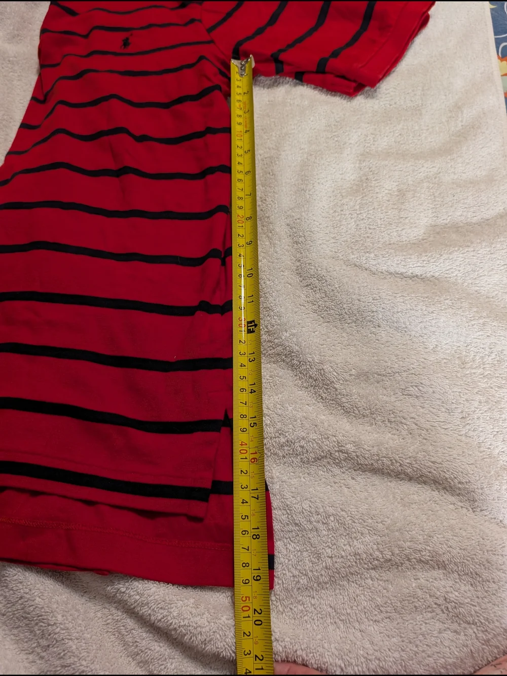 Ralph Lauren Red Polo with Black Stripes